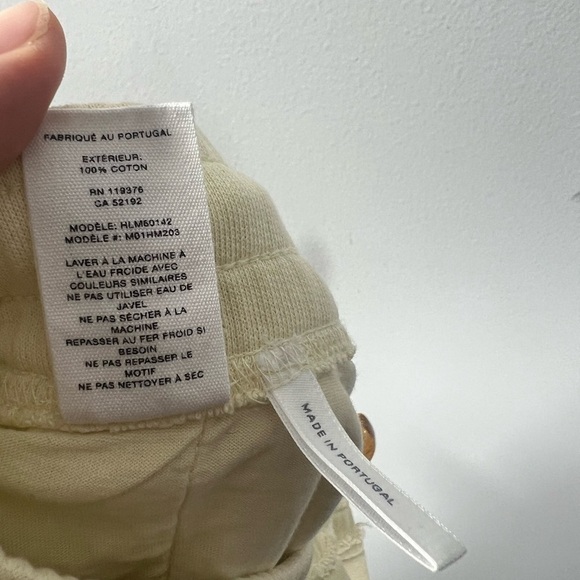 Helmut Lang Cream Jogger Pants with Logo Side Panel for Men Small - Picture 8 of 9